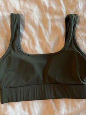 Tala Supportive Square-Neck Sports Bra in Olive